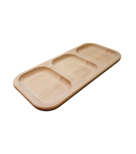 Wooden 3 Section Serving Tray 23cm | Wooden World
