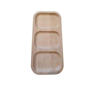 Wooden 3 Section Serving Tray 23cm | Wooden World