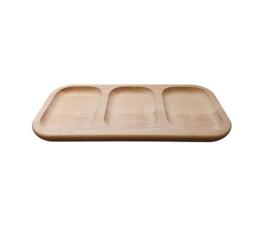 Wooden 3 Section Serving Tray 23cm | Wooden World
