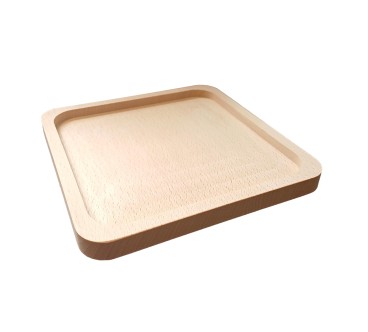 Square Beech Wood Serving Tray 19cm | Wooden World