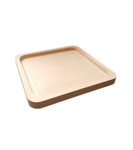 Square Beech Wood Serving Tray 19cm | Wooden World