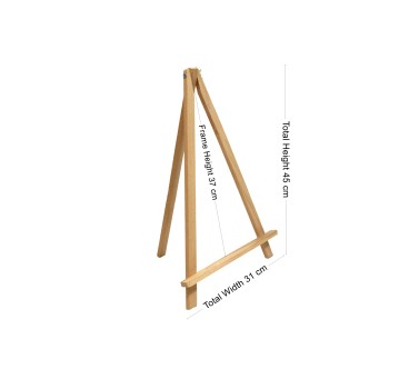 Wooden Tabletop Easel 45 cm – Foldable Display Stand for Books, Photos, Menus, Paintings and Decorations