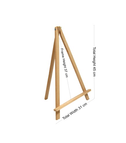 Wooden Tabletop Easel 45 cm – Foldable Display Stand for Books, Photos, Menus, Paintings and Decorations