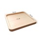 Wooden World - Square Beech Wood Serving Tray 19cm, Natural Unfinished Wooden Tray for Snacks and Display