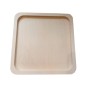 Wooden World - Square Beech Wood Serving Tray 19cm, Natural Unfinished Wooden Tray for Snacks and Display