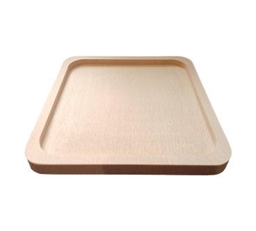 Square Beech Wood Serving Tray 19cm | Wooden World