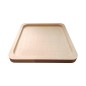 Wooden World - Square Beech Wood Serving Tray 19cm, Natural Unfinished Wooden Tray for Snacks and Display