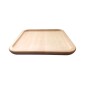 Wooden World Square Beech Wood Serving Tray 19cm with Rounded Edges – Unfinished Wooden Snack & Display Tray