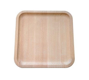 Square Beech Wood Serving Tray 19cm | Wooden World