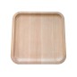 Wooden World Square Beech Wood Serving Tray 19cm with Rounded Edges – Unfinished Wooden Snack & Display Tray