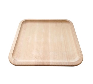 Square Beech Wood Serving Tray 19cm | Wooden World