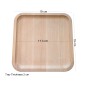 Wooden World Square Beech Wood Serving Tray 19cm with Rounded Edges – Unfinished Wooden Snack & Display Tray