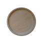 Wooden World 18cm Round Beech Wood Serving Tray – Unfinished Wooden Plate with Rounded Edges for Snacks & Decor