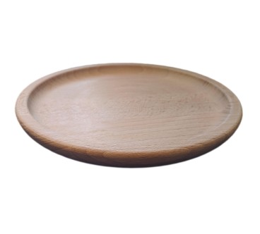18cm Round Beech Wood Serving Tray | Wooden World