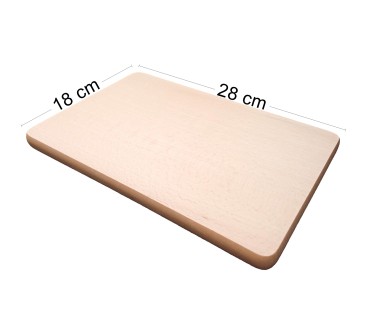 Wooden World Unfinished Beech Wood Board 28 x 18 cm - Rectangular Chopping Board for Kitchen, Serving & DIY