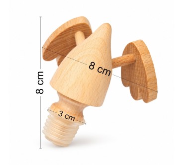 Wooden World Duck-Shaped Wine Bottle Stopper 8cm - Beech Wood Bottle Plug with Plastic Tip