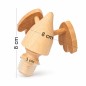 Wooden World Duck-Shaped Wine Bottle Stopper 8cm - Beech Wood Bottle Plug with Plastic Tip