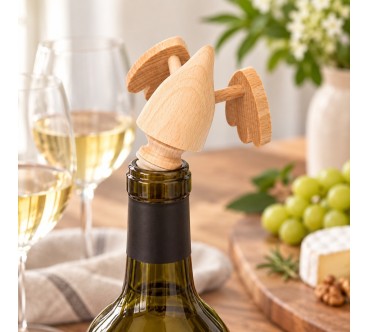 Duck Wine Bottle Stopper in Beech Wood | Wooden World