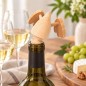 Wooden World Duck-Shaped Wine Bottle Stopper 8cm - Beech Wood Bottle Plug with Plastic Tip Wooden World Duck-Shaped Wine Bottle Stopper 8cm - Beech Wood Bottle Plug with Plastic Tip