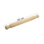 Wooden World Beech Wood Rolling Pin 40cm with Profiled Handles – Unfinished Dough Roller for Pastry, Pizza & Biscuits