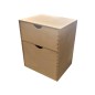 Plywood Drawer Box with 2 Different Size Drawers – Desk Organizer for Office, Craft & Storage – 30x25x20 cm