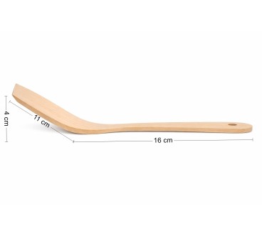 Curved Beech Wood Spatula 27 cm | Wooden World