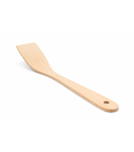 Curved Beech Wood Spatula 27 cm | Wooden World