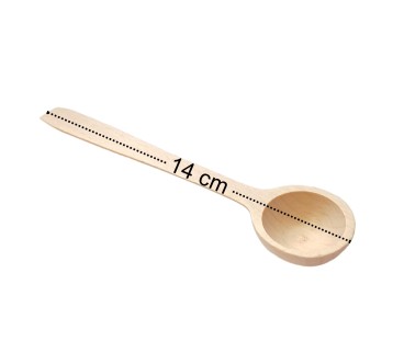 Wooden World - Small Deep Beech Wood Spoon 14cm for Sugar Coffee Salt & Spices