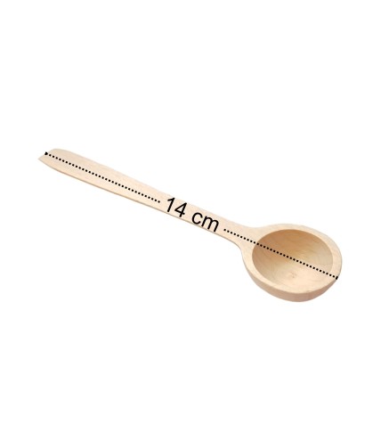 Wooden World - Small Deep Beech Wood Spoon 14cm for Sugar Coffee Salt & Spices