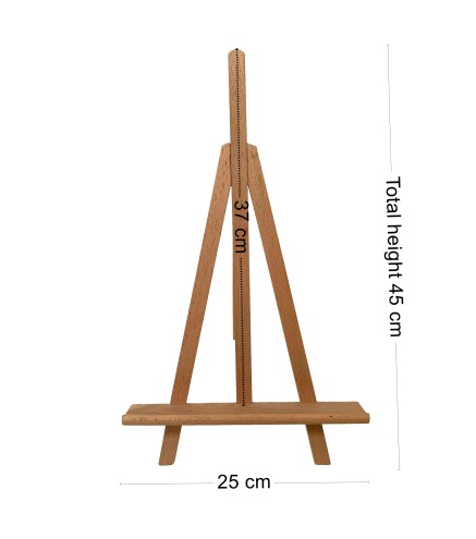 Wooden Table Easel 45 cm – Folding Display Stand for Painting, Presentations, Photos, Menus and Decorations