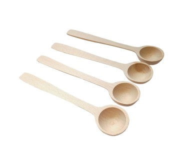 Set of 4 Beech Wood Spoons 14 cm | Wooden World