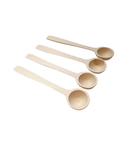 Set of 4 Beech Wood Spoons 14 cm | Wooden World