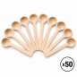 50 Small Deep Wooden Spoons 14cm | Wooden World