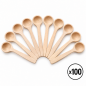 Set of 100 Deep Beech Wood Spoons 14 cm | Wooden World