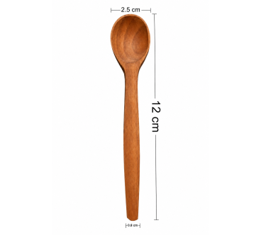 Wooden World - Cherry Wood Mini Spoon 12cm for Sugar Salt Spices Coffee