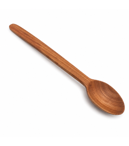 Wooden World - Set of 3 Cherry Wood Mini Spoons 12 cm for Sugar, Salt, Coffee & Spices