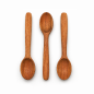 3 Cherry Wood Mini Spoons 12 cm | Wooden World