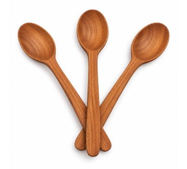 Set of 3 Cherry Wood Spoons 16 cm | Wooden World