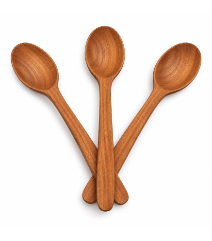 Set of 3 Cherry Wood Spoons 16 cm | Wooden World