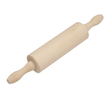 Beech Wood Rolling Pin 45 cm with Handles | Wooden World