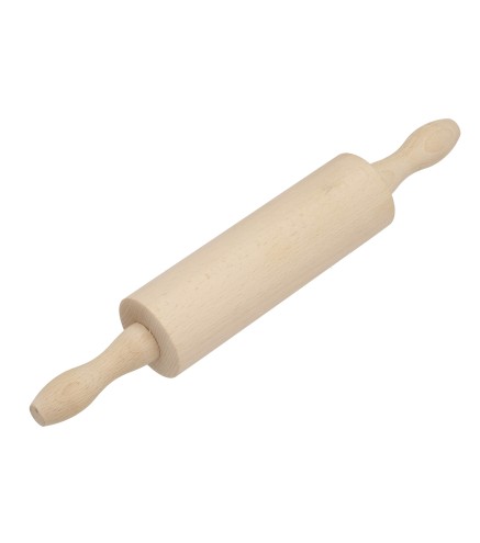 Beech Wood Rolling Pin 45 cm with Handles | Wooden World