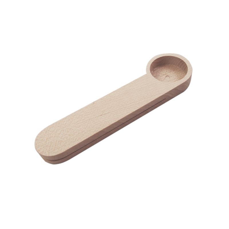 Wooden World - Beech Wood Coffee Scoop 18 cm, Natural Wooden Spoon for Ground Coffee, Tea, Sugar & Spices