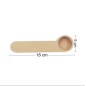 Wooden World - Beech Wood Coffee Scoop 18 cm, Natural Wooden Spoon for Ground Coffee, Tea, Sugar & Spices