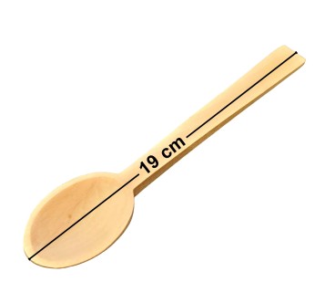 Wooden World - Set of 6 Beech Wood Kitchen Spoons 19 cm - Natural Wooden Cooking and Serving Utensils