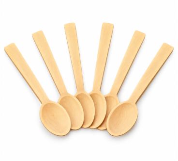 Set of 6 Beech Wood Kitchen Spoons 19 cm | Wooden World