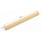 Wooden World - Long Straight Beech Wood Rolling Pin 40 cm, Dough Roller for Pizza, Pastry & Baking