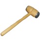 Wooden World - Beech Wood Meat Mallet with Metal Ends, Lacquered Meat Tenderiser, 30 cm