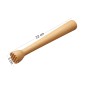 Wooden World - Beech Wood Garlic & Ice Crusher, Wooden Pestle with Toothed Head, 22 cm