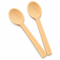 Set of 2 Beech Wood Cooking Spoons 24 cm | Wooden World