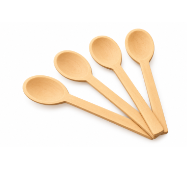 Set of 4 Beech Wooden Spoons 24 cm | Wooden World